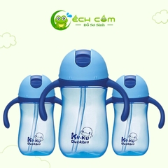 KU5485_BÌNH UỐNG NƯỚC CHO BÉ BẰNG NHỰA PP, DUNG TÍCH 260ML, THÀNH PHẦN: THÂN BÌNH, NẮP BÌNH, TAY CẦM-NHỰA PP, ỐNG HÚTSILICONE, NHÃN HIỆU: KU.KU DUCKBILL