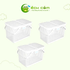 Giỏ Nhựa - Trắng  inochi