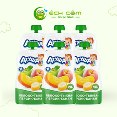 trái cây Nghiền Agusha Vị táo, Đào ,Chuối Và Bí Ngô