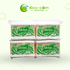 Tăm Bông Sơ Sinh Thân  Giấy  Shine Active Hộp 200 Que TBE04