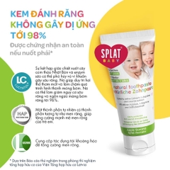 BỘ BÀN CHẢI VÀ KEM ĐÁNH RĂNG TỰ NHIÊN CHO BÉ CAO CẤP SPLAT HƯƠNG TÁO CHUỐI 40ML (0 3 TUỔI) 40Ml