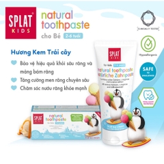 SPLAT KIDS KEM ĐÁNH RĂNG MÙI KEM TRÁI CÂY BÉ 2 - 6 TUỔI 50Ml
