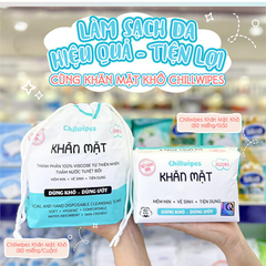 Khăn Mặt Khô Chillwipes Dạng Cuộn (80 Miếng/Cuộn)