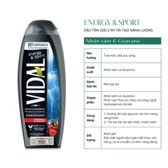 Sữa tắm thiên nhiên Vidal 250ml