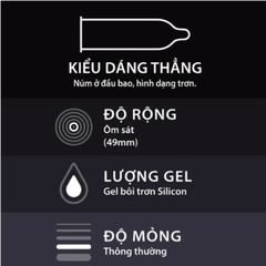 Bao Cao Su Durex Kingtex 49mm (12 cái/hộp)