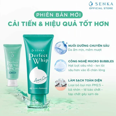 Sữa Rửa Mặt Senka Dành Cho Da Mụn Perfect Whip Acne Care 100g