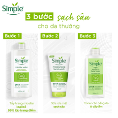 Sữa Rửa Mặt Simple Dưỡng Ẩm Cho Da Khỏe Và Mịn Màng 150ml Moisturising Facial Wash