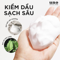 Sữa Rửa Mặt Uno Tạo Bọt Sạch Nhờn Cho Da Dầu 130g Whip Wash Black