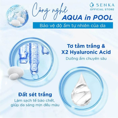 Sữa Rửa Mặt Đất Sét Trắng Làm Đều Màu Da Senka 120g Perfect White Clay