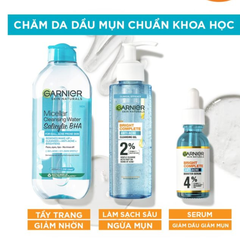 Gel Rửa Mặt Garnier Sạch Thoáng Dịu Nhẹ Cho Da Dầu Mụn 120ml