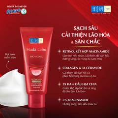 Kem Rửa Mặt Hada Labo Giảm Lão Hóa Sớm 80g Pro-Aging Retinol B3 Cleanser