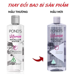 Nước Tẩy Trang Pond's Vitamin, Tinh Than Tre Sạch Sâu 400ml
