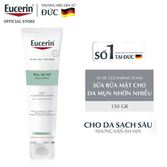 Sữa Rửa Mặt Eucerin Dạng Bọt Sạch Sâu Cho Da Nhờn 150g