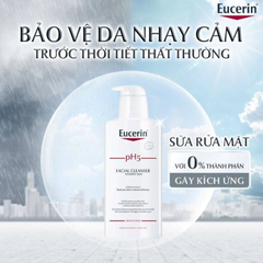 Sữa Rửa Mặt Eucerin Dịu Nhẹ Cho Da Nhạy Cảm 400ml pH5 Facial Cleanser Sensitive Skin