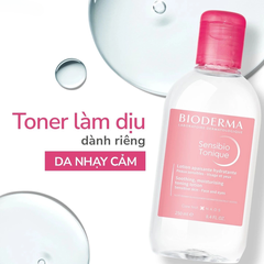 Nước Hoa Hồng Bioderma Dành Cho Da Nhạy Cảm 250ml Sensibio Tonique