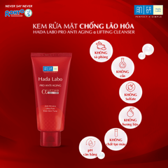 Kem Rửa Mặt Hada Labo Giảm Lão Hóa Sớm 80g Pro-Aging Retinol B3 Cleanser
