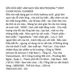 Sữa Rửa Mặt Neutrogena Làm Sạch Sâu Dạng Gel 150ml