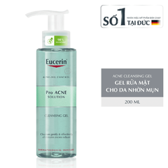 Gel Rửa Mặt Eucerin Cho Da Nhờn Mụn 400ml Pro ACNE Solution Cleansing Gel