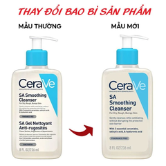 Sữa Rửa Mặt CeraVe Làm Sạch & Tẩy Tế Bào Chết Dịu Nhẹ 236ml SA Smoothing Cleanser