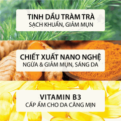 Sữa Rửa Mặt Milaganics Tràm Trà Nano Nghệ Ngừa Mụn 135ml