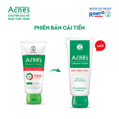 Kem Rửa Mặt Acnes Giúp Ngăn Ngừa Mụn 100g Creamy Wash