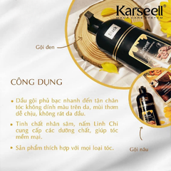 Dầu Gội Phủ Bạc Karseell Nhuộm Đen Tóc 500ml