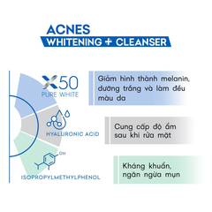 Sữa Rửa Mặt Acnes Dưỡng Sáng Và Ngăn Ngừa Mụn 100g Pure White Cleanser