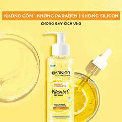 Gel Rửa Mặt Garnier Vitamin C Sạch Sâu Dịu Nhẹ Sáng Da 120ml Bright Complete Vitamin C Gel Wash Skincare