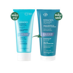Sữa Rửa Mặt Ducray Cho Da Nhờn Mụn 200ml Keracnyl Gel Moussant
