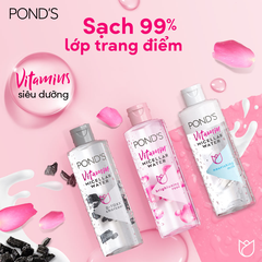 Nước Tẩy Trang Pond's Vitamin, Tinh Than Tre Sạch Sâu 400ml