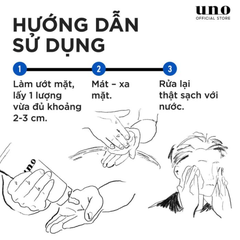 Sữa Rửa Mặt Uno Tạo Bọt Sạch Nhờn Cho Da Dầu 130g Whip Wash Black