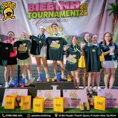 Đồng phục áo thun pickleball BieBinh Tournament Champions