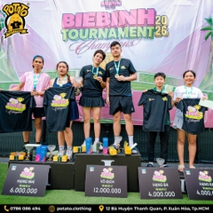 Đồng phục áo thun pickleball BieBinh Tournament Champions
