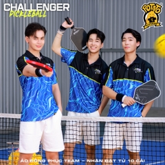 BST Đồng phục Pickleball Challenger xanh dương đen