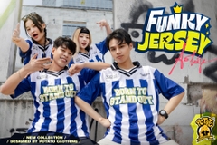 ÁO LỚP BÓNG BẦU DỤC FUNKY JERSEY - XANH DƯƠNG