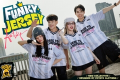 Áo lớp bóng bầu dục Funky Jersey - Xám