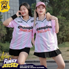 Áo lớp bóng bầu dục Funky Jersey - Hồng