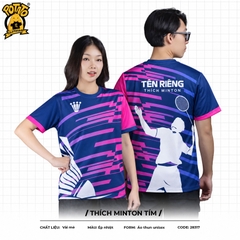 Đồng phục áo thun Thích Minton Tím