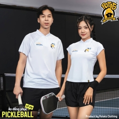 BST Đồng phục Pickleball Sporty Zip Trắng