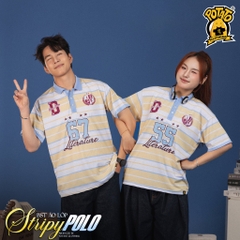 BST Áo lớp Stripy Polo sọc vàng