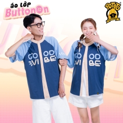 Áo Lớp Sơ Mi Cổ Trụ - Xanh Dương