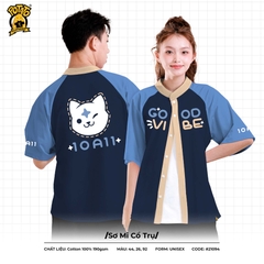 Áo Lớp Sơ Mi Cổ Trụ - Xanh Dương