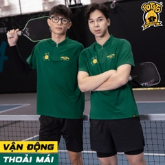 BST Đồng phục Pickleball Sporty Zip Xanh Lá