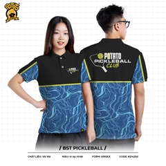 BST Đồng phục Pickleball Challenger xanh dương đen