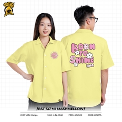 BST Áo lớp sơ mi Marshmallow vàng trơn