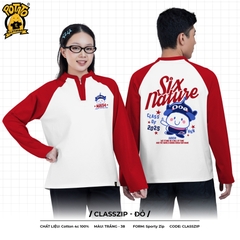 BST ÁO LỚP CLASSZIP TRẮNG ĐỎ