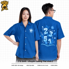 Áo lớp sơ mi 12 Sinh - chuyên Lương Thế Vinh