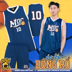 Áo Bóng Rổ Kẻ Sọc Trắng