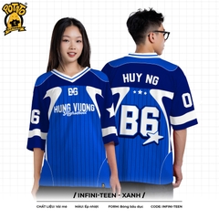 BST ÁO LỚP BÓNG BẦU DỤC INFINI-TEEN XANH DƯƠNG