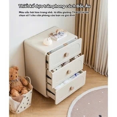 Tab Đầu Giường 3 Ngăn Kéo Bo Góc Hiện